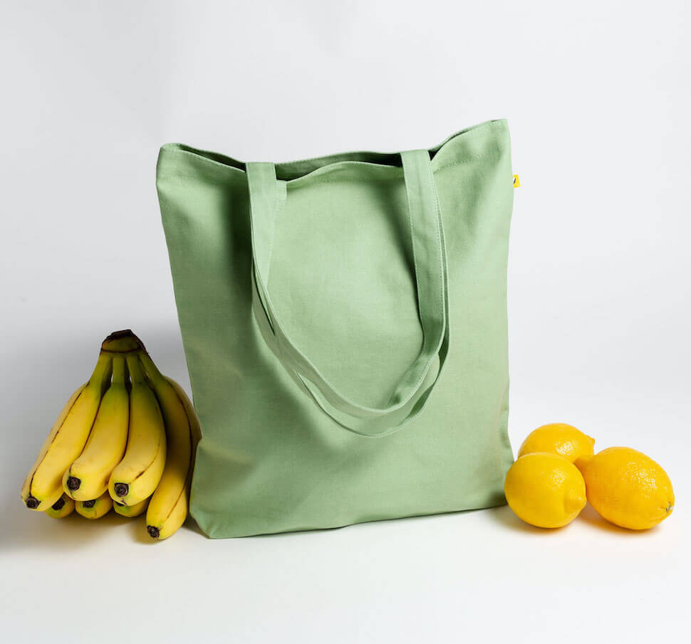 classic tote bag green moss matcha