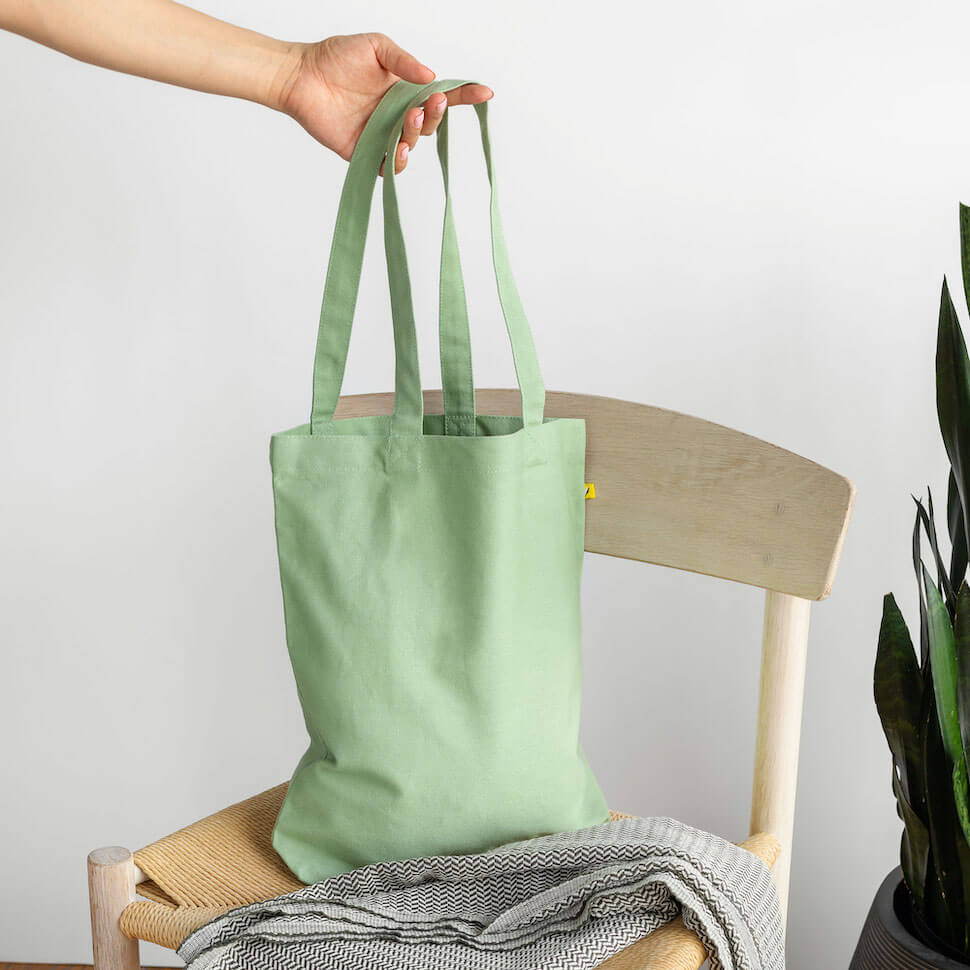 classic tote bag green moss matcha