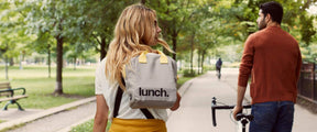 Lunch' Grey / Yellow Lunch Bag